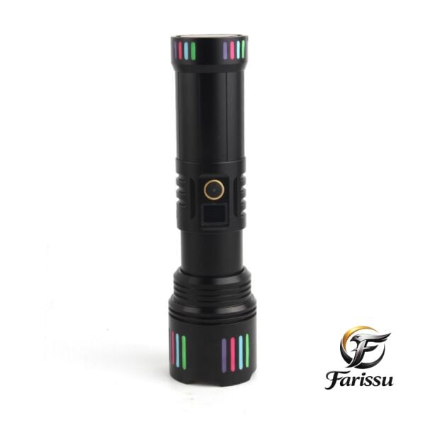 R517 200W Beyaz Lazer El Feneri - 6000 Lümen, 3000 Metre Uzağı Aydınlatan Zoomlu Şarjlı Fener