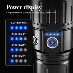 Gold Orion OR-B51 Taktik El Feneri – Güçlü Aydınlatma, Dayanıklı Tasarım!  6000 lümen