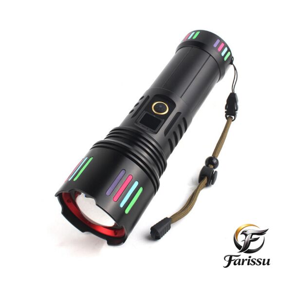 R517 200W Beyaz Lazer El Feneri + 6800 mAh 38650 Yedek Pil Hediye - 6000 Lümen, 3000 Metre