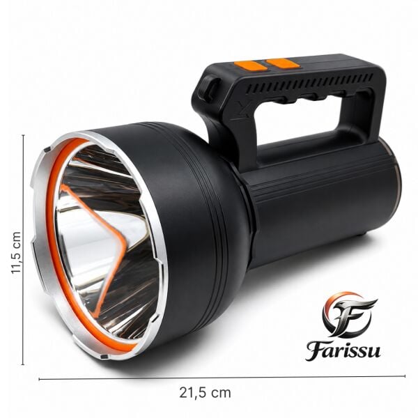 RT-698A 50W 5000 Lümen Şarjlı El Feneri & Projektör | 2000m Uzun Menzil | Powerbank Özellikli
