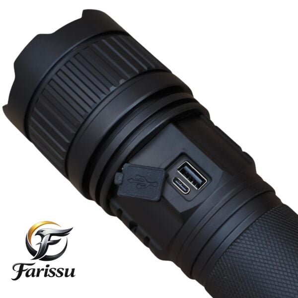 Gold Orion R400 3 KM Menzilli Profesyonel Şarjlı El Feneri - 200W 6000 Lümen 24.000 mAh Full Set