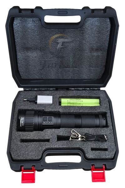 Gold Orion R400 3 KM Menzilli Profesyonel Şarjlı El Feneri - 200W 6000 Lümen 24.000 mAh Full Set