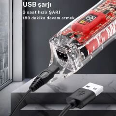 Farissu RF-107 – Profesyonel Saç & Sakal Düzeltici | Güçlü, Şık ve Hassas Kesim Siyah
