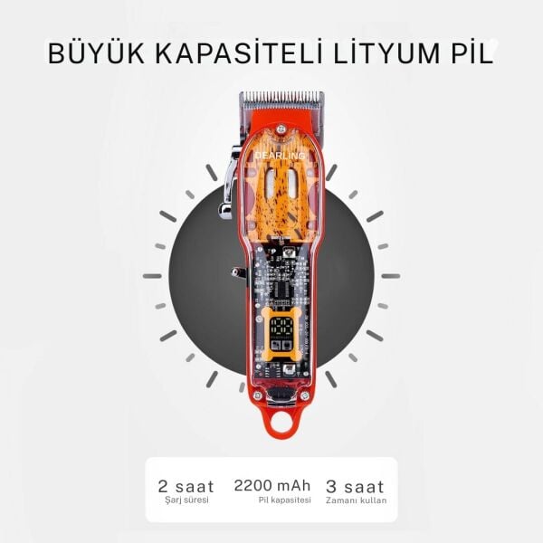 Dearling  Şarjlı Saç Kesme Makinesi 3 saat çalışma süresi