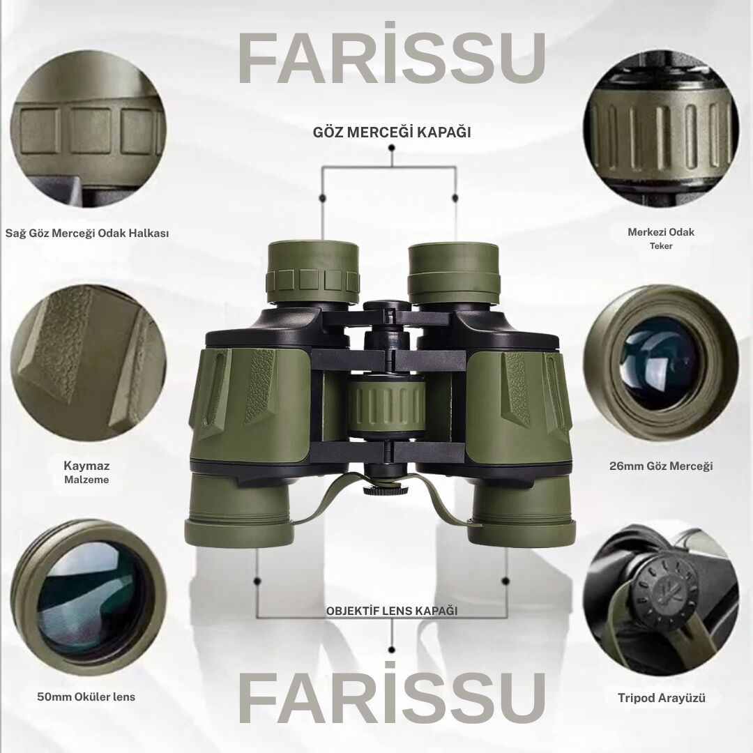 Gold Kama 100x100 Profesyonel Dürbün – 20x Zoom | 50mm Objektif | 26mm Göz Merceği | 3000 Metre Maksimum Menzil