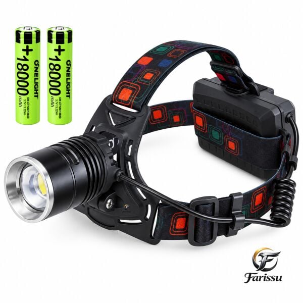 IR-013-2 Profesyonel Şarjlı Kafa Lambası - 40W 4000 Lümen, 3 KM Menzilli Zoomlu Güçlü Kafa Feneri