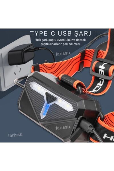 Gold Orion OR-810 25W Şarjlı Kafa Feneri | 1800 Lümen | 1 KM Aydınlatma | 2 Adet 18650 Pil