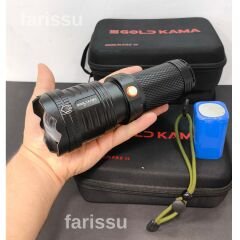 Goldkama 100W Şarjlı El Feneri – 39800 mAh Pil, 3000m Menzil, Süper Parlak LED