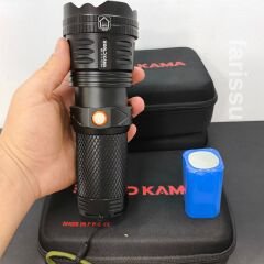 Goldkama 100W Şarjlı El Feneri – 39800 mAh Pil, 3000m Menzil, Süper Parlak LED