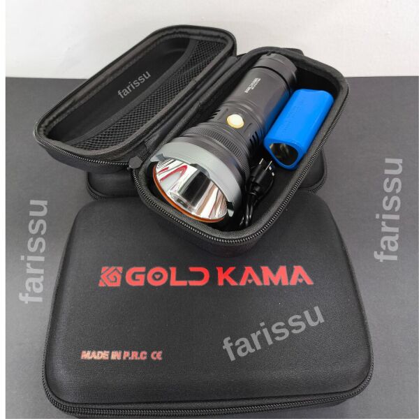 Goldkama 100W Şarjlı El Feneri – 3×18650 Pil, 8800 mAh, 1000m-1500m Menzil, Süper Güçlü LED