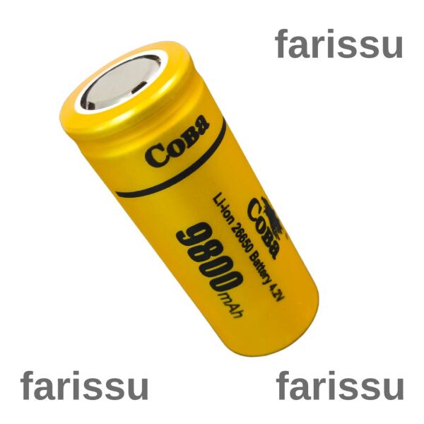 Coba 26650 Şarjlı Pil 9800mAh 4.2V Li-ion – El Feneri Uyumlu