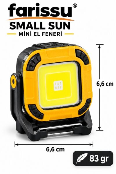 Şarjlı Mini El Feneri – Mıknatıslı, Ayarlanabilir Açılı Kamp, Araç Tamir ve Influencer Işığı (Type-C, 4 Modlu)