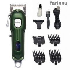 WAER WA-095 Şarjlı Saç ve Sakal Kesme Makinesi – 6500 RPM Güç – 4 Taraklı – USB Şarjlı
