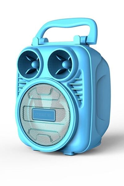 Telefon Tutuculu Mini Bluetooth Hoparlör Şarjlı Kablosuz Speaker RGB LED Işıklı - Asorti Renk
