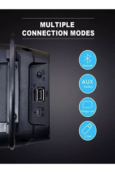 Telefon Tutuculu Mini Bluetooth Hoparlör Şarjlı Kablosuz Speaker RGB LED Işıklı - Asorti Renk