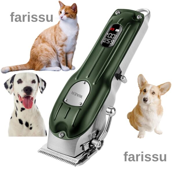 WAER WA-095 Şarjlı Kedi Köpek Tıraş Makinesi | 6500 RPM Motor | 4 Taraklı | USB Şarjlı Siyah