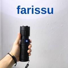 T406 Şarjlı El Feneri | 100W Işık Gücü | Powerbank Özellikli | 5 Modlu | 8800 mAh | Zoomlu |