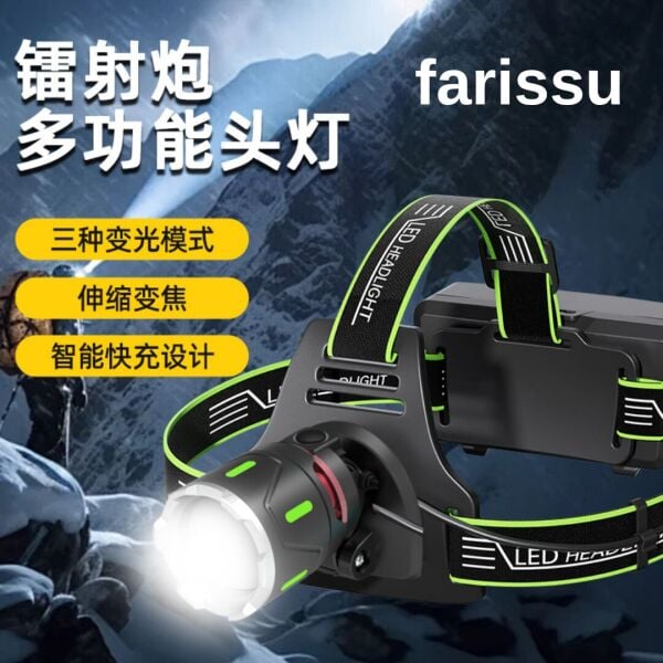 Şarjlı Zoomlu LED El Feneri | 5000+ Lümen | 2x18650 Pil | 1000m Menzil | 5 Işık Modu | IP55 Su Geçirmez