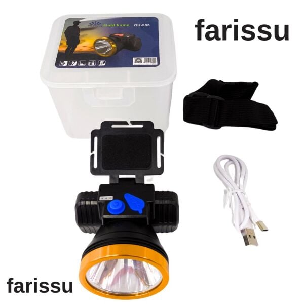 Gold Kama GK-983 Şarjlı Kafa Lambası | 2000 mAh LED Baş Feneri