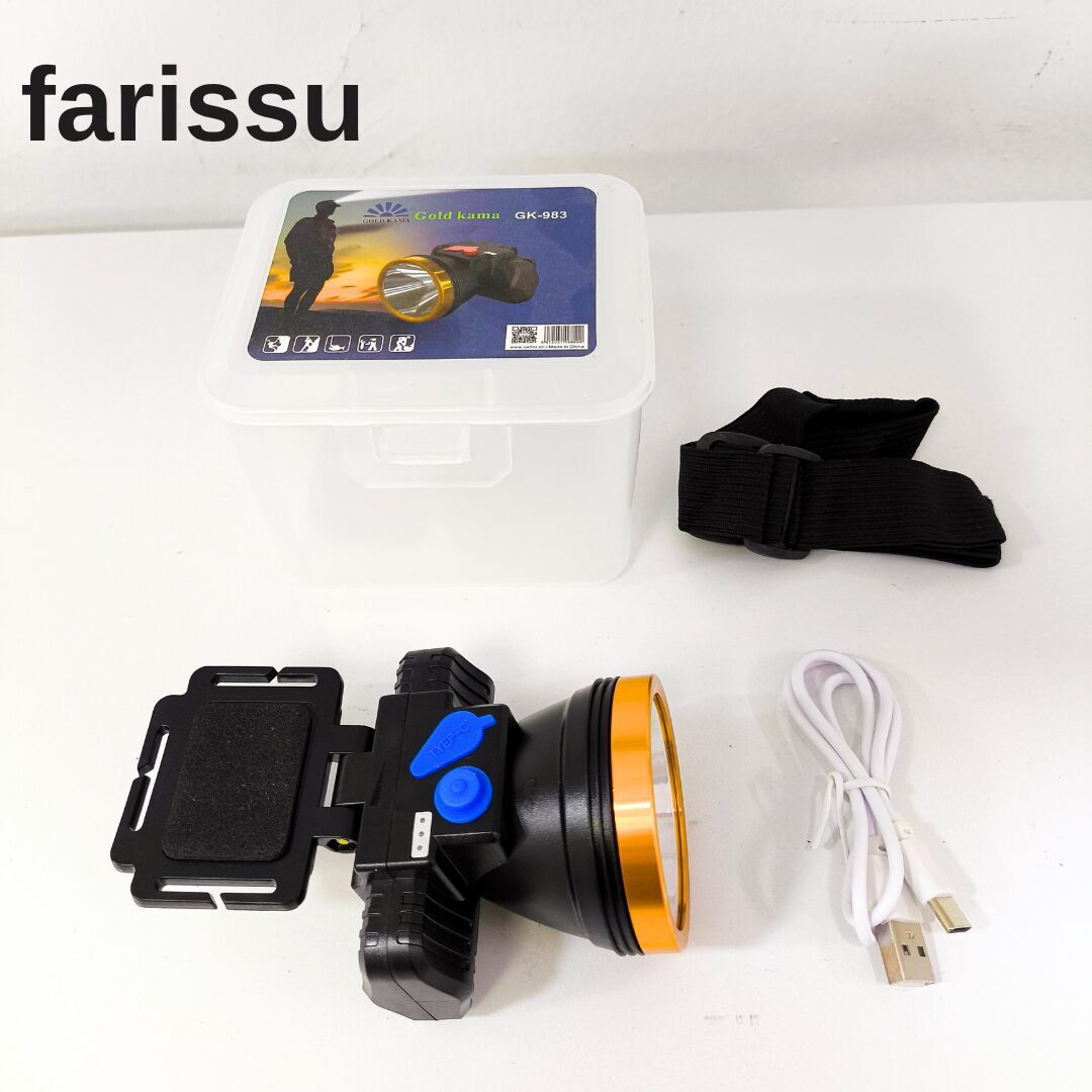 Gold Kama GK-983 Şarjlı Kafa Lambası | 2000 mAh LED Baş Feneri