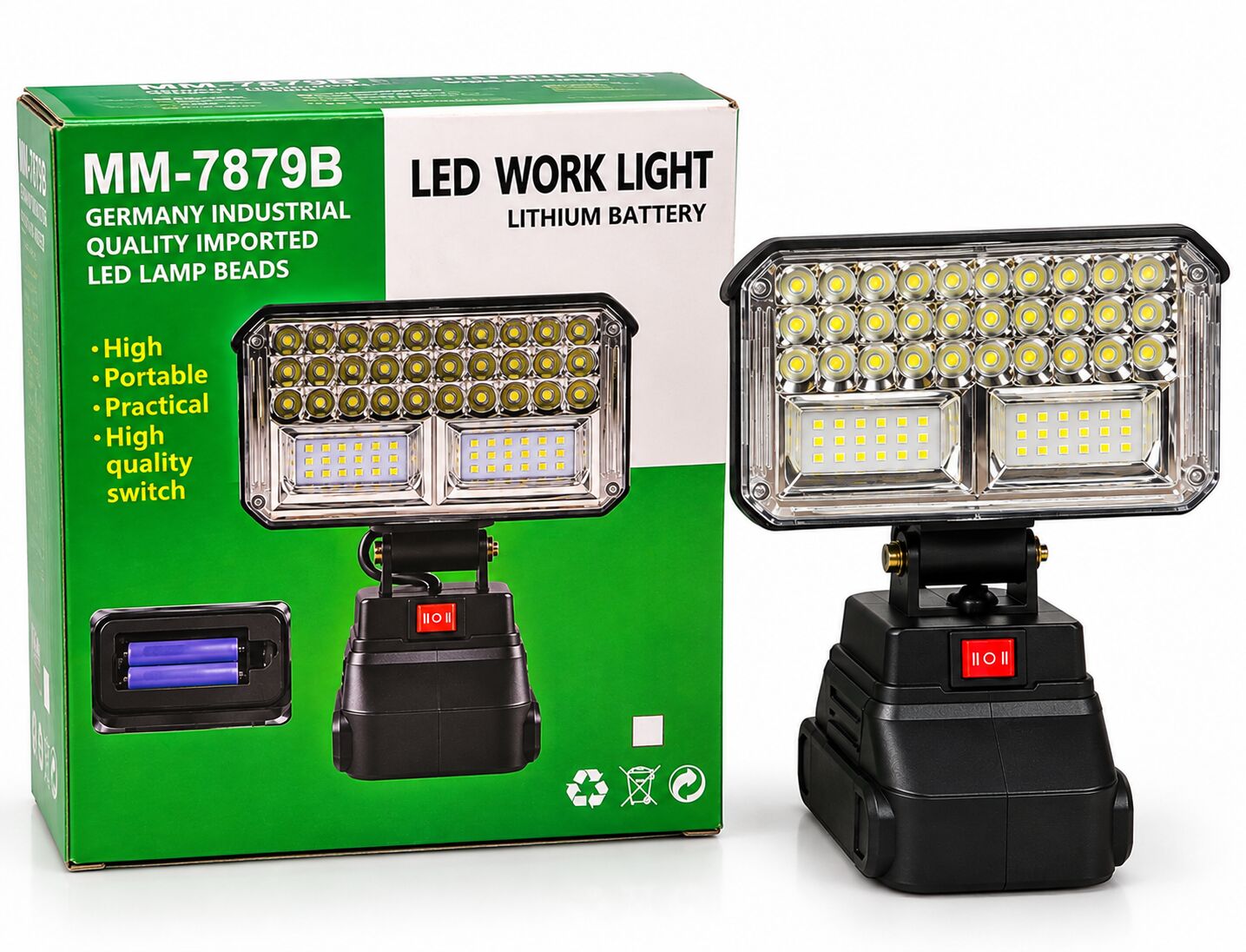 MM-7879B Şarj Edilebilir Taşınabilir LED Çalışma FENERİ
