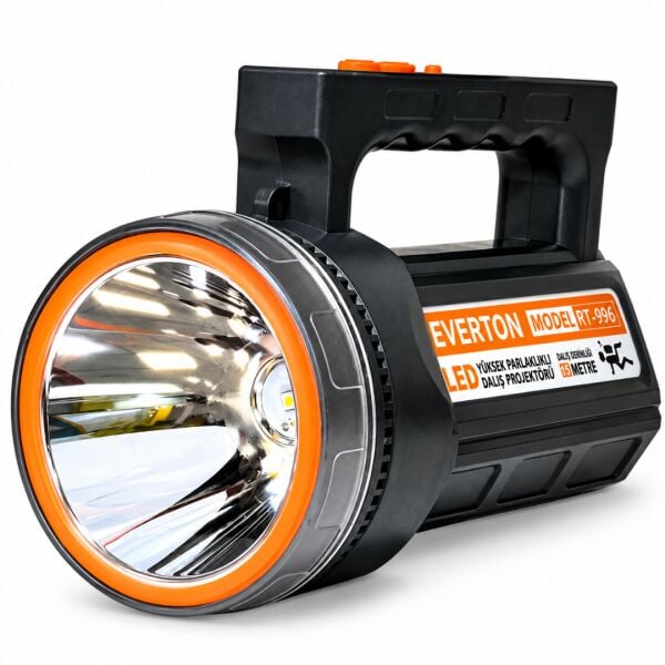 RT-996 50W 5000 Lümen Şarjlı LED El Feneri 1 KM Menzilli Su Geçirmez Dalış Projektörü 4000 mAh