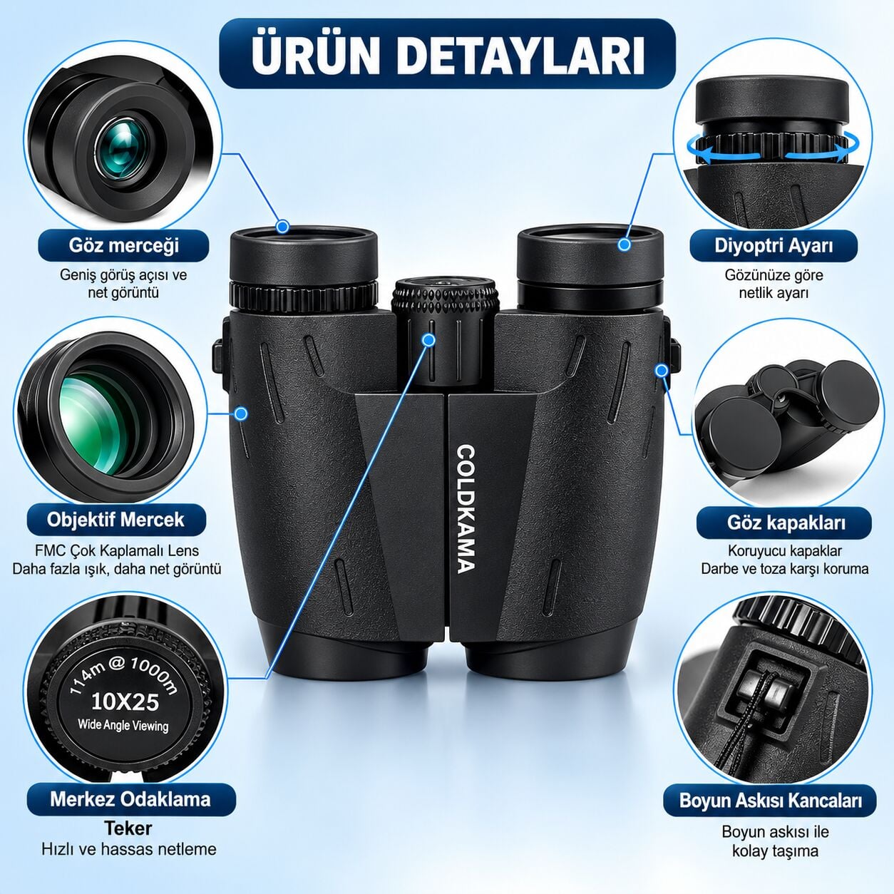 10 Kat Yaklaştırma! | Goldkama KL-25 Mini Dürbün – Doğa ve Eğitim İçin İdeal