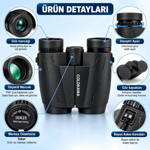 10 Kat Yaklaştırma! | Goldkama KL-25 Mini Dürbün – Doğa ve Eğitim İçin İdeal