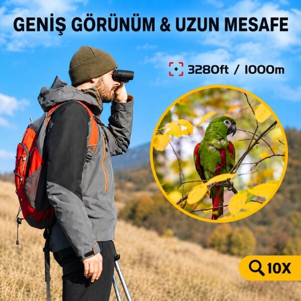 10 Kat Yaklaştırma! | Goldkama KL-25 Mini Dürbün – Doğa ve Eğitim İçin İdeal