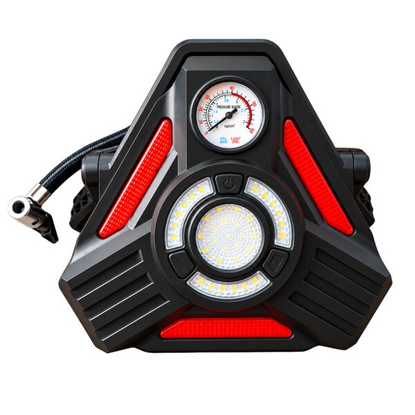CQB-V6 Şarjlı Hava Pompası ve LED Lamba, 7 Işık Modlu, Basınç Göstergeli