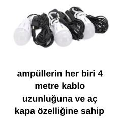Taşınabilir Güneş Enerjili Aydınlatma Sistemi – Solar Panel, USB Şarj, Fan, Bluetooth, Radyo, 3 Ampullü Kamp Feneri