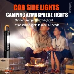 OR-723 Şarjlı Balıkçı Feneri | 3000 Lümen | Type-C Girişli | 50-70W | Çok Fonksiyonlu LED El Feneri