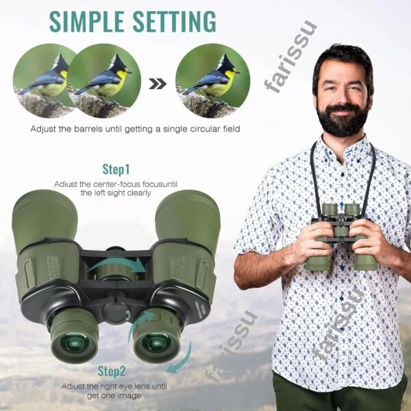 Gold Kama 100x100 Profesyonel Dürbün – 20x Zoom | 50mm Lens | BAK-4 Prizma | Zimlu Mini Fener Hediyeli