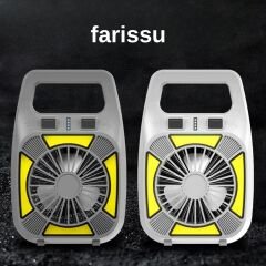 Gold Silver GS-265 Şarjlı Fanlı Işık – 10W Güç | Type-C Şarj | LED Işık + Fan | Su Geçirmez Tasarım