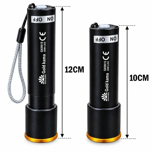 Gold Kama GK9615 30W Güçlü LED Şarj Edilebilir Zoomlu Mini Cep Feneri