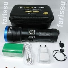 Gold Silver GS-14000 Şarjlı El Feneri | 40W 4000 Lümen | 12800 mAh Li-ion | Kamp, Avcılık & Acil Durumlar