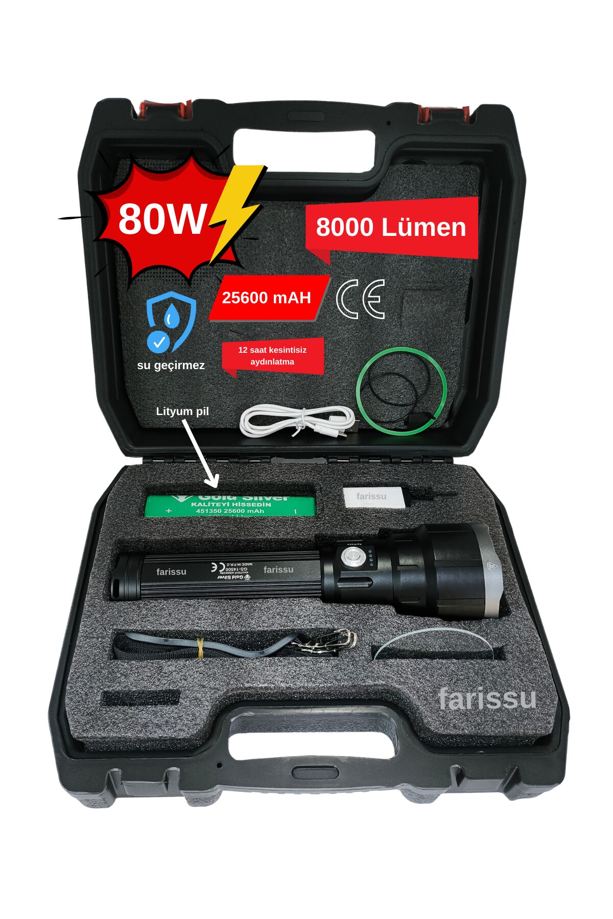 Üst Düzey Performans ve Dayanıklılık: Gold Silver GS-14500 Şarjlı El Feneri