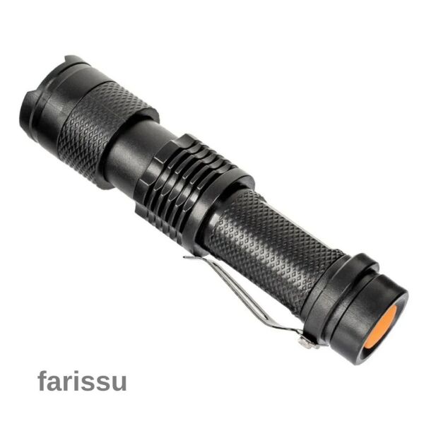 Taktik Tip Zoomlu El Feneri | 2 Adet 1900 mAh Pil + Şarj Cihazı | 3 Mod | Süper Parlak LED