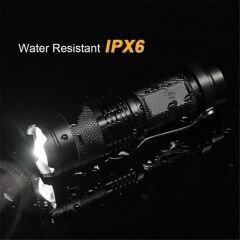 Taktik Tip Zoomlu El Feneri | 2 Adet 1900 mAh Pil + Şarj Cihazı | 3 Mod | Süper Parlak LED