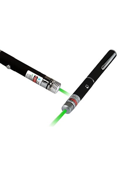 5 Başlıklı Yüksek Güçlü Yeşil Lazer Pointer – 5 KM Gece Menzilli Profesyonel Sunum ve Gökyüzü Gözlem Lazer Kalemi