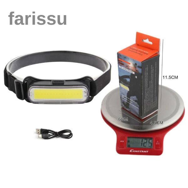 Şarjlı COB LED Kafa Lambası | Type-C Girişli, 350 Lümen | Su Geçirmez, Hafif ve Kompakt Tasarım