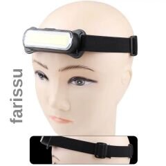 Şarjlı COB LED Kafa Lambası | Type-C Girişli, 350 Lümen | Su Geçirmez, Hafif ve Kompakt Tasarım