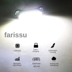 Şarjlı COB LED Kafa Lambası | Type-C Girişli, 350 Lümen | Su Geçirmez, Hafif ve Kompakt Tasarım