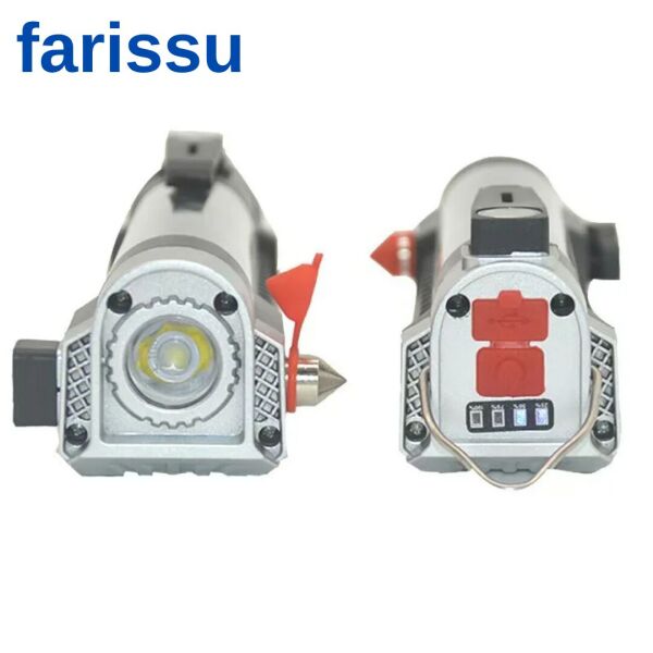 Çok Fonksiyonlu Oto Acil Durum El Feneri - COB LED, Güneş Enerjili, Cam Kırıcı & Kemer Kesici