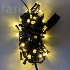 5 Metre 120 Ledli 8 Modlu Fişli Peri Led Işıklandırma - Gün Işığı Sarı Dekoratif Şerit Led