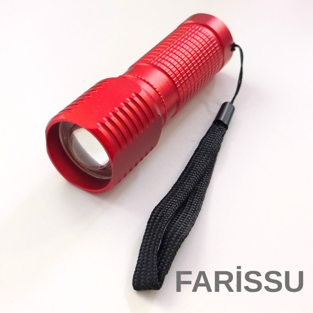 OR-8818 Kırmızı Mini LED El Feneri - Deprem Feneri - 3x AAA Kuru Pil Uyumlu (Piller Dahil Değildir)