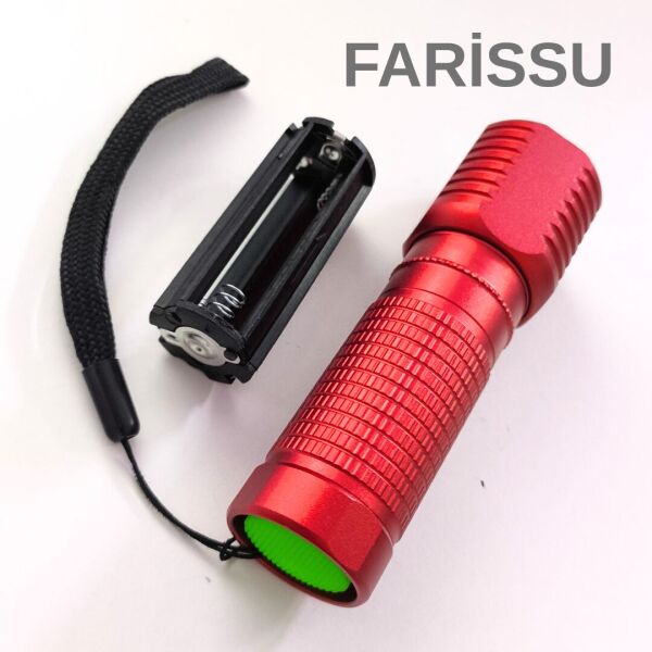 OR-8818 Kırmızı Mini LED El Feneri - Deprem Feneri - 3x AAA Kuru Pil Uyumlu (Piller Dahil Değildir)