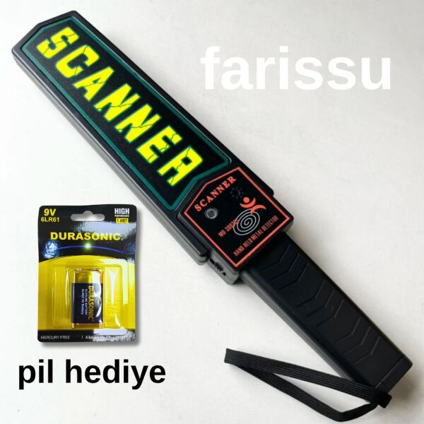 Taşınabilir El Tipi Metal Dedektör | Güvenlik Kontrol Cihazı (Pil Hediyeli)