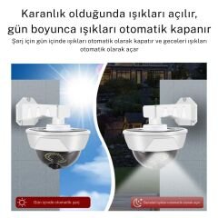 Gerçekçi Görünümlü Sahte Güvenlik Kamerası | Kırmızı Işıklı | Hırsız Önleyici Simülasyon Kamera