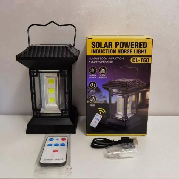 Uzaktan Kumandalı CL-T60 Solar LED Lamba - 2400mAh Pil Kapasiteli, Su Geçirmez kamp lambası